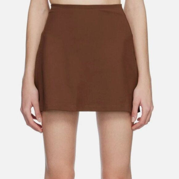 Girlfriend Collective High Waist Brown Sport Athletic Skort Skirt Size Small - Picture 1 of 8